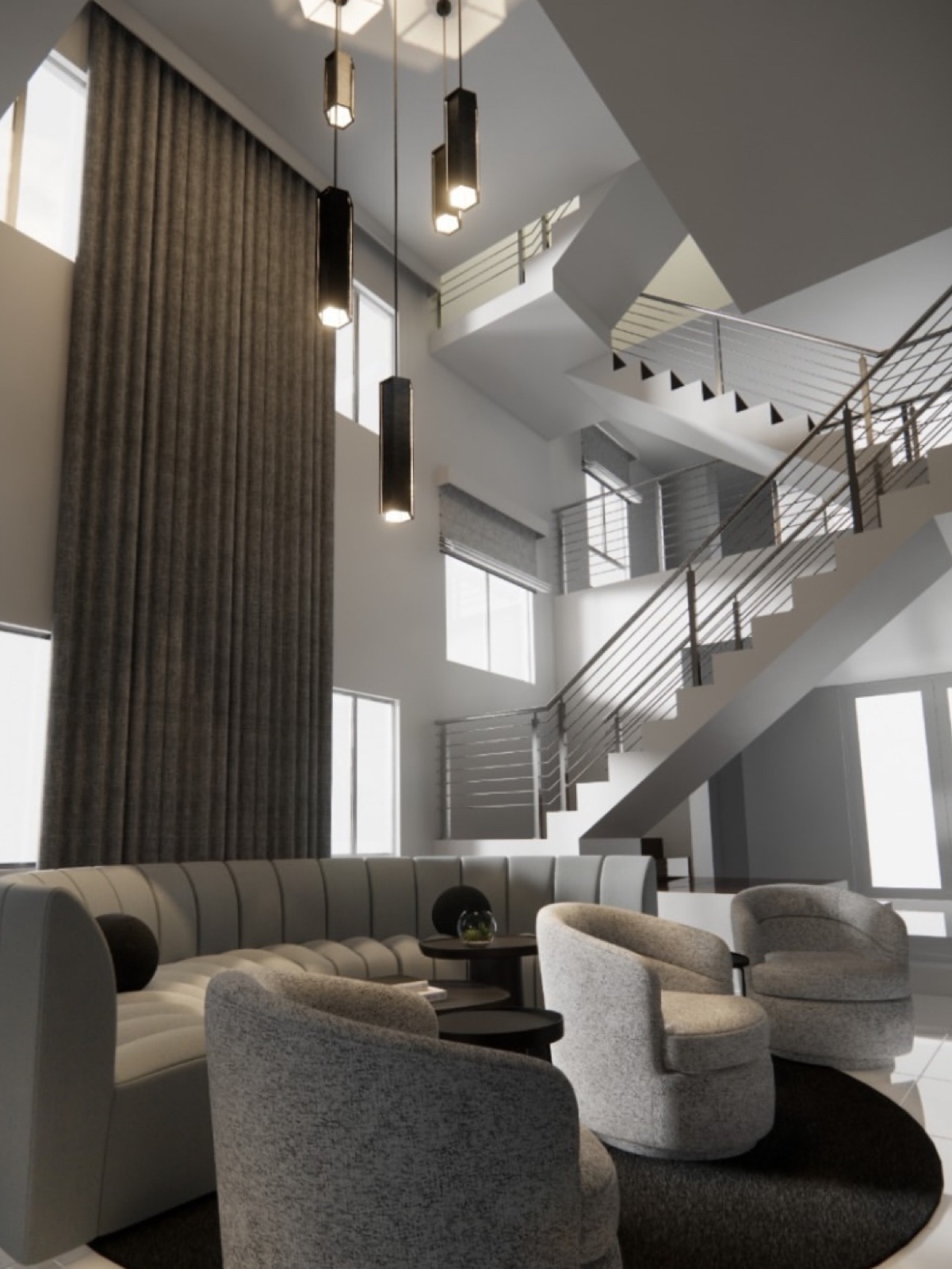 Sala de doble altura — Aluzina
